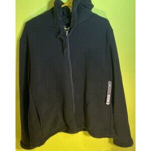 Daisy Fuentes Fit Women’s Full Zip Hoodie Black Color Size XL